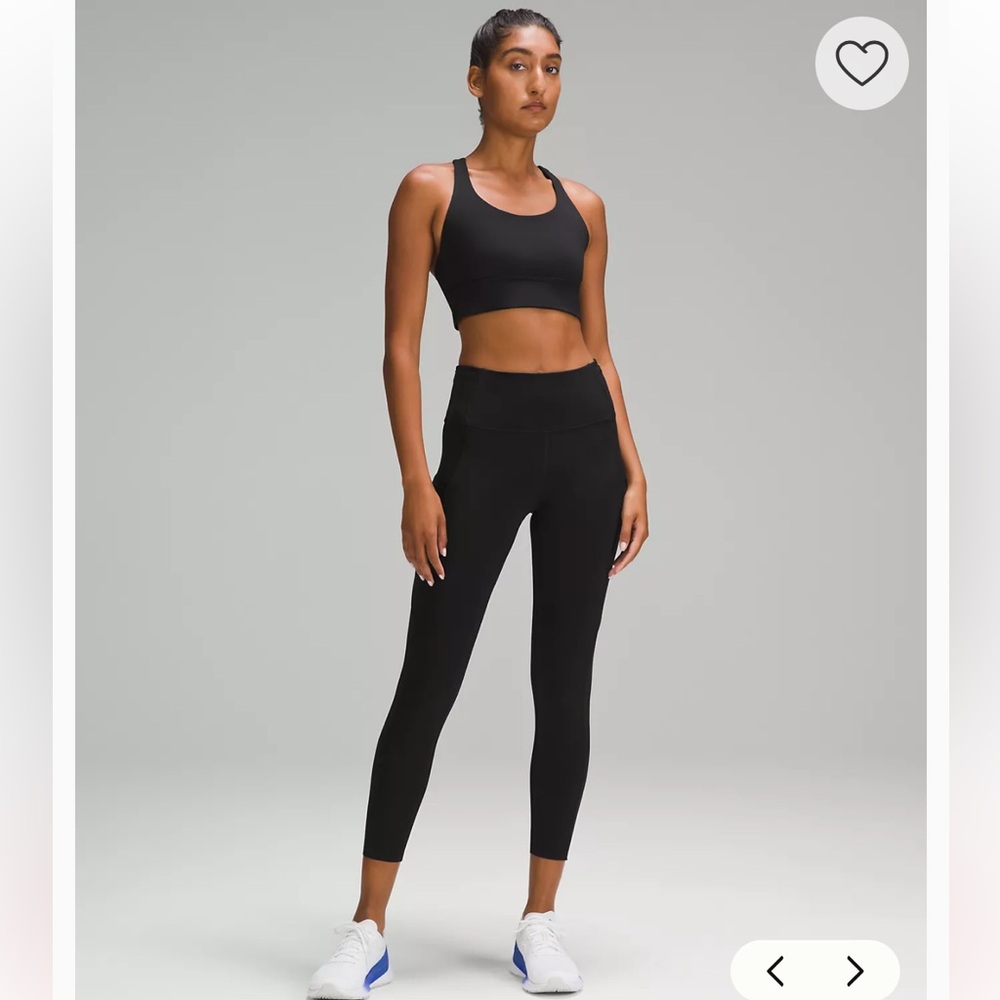 Lululemon Fast and Free Black Cropped Leggings